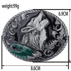 Wolf belt buckle for men&rsquo;s Western cowboy motorcycle riding