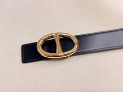 32mm Buckle Replacement Belt Buckle Oval Polished Gold/Silver H with Pouch