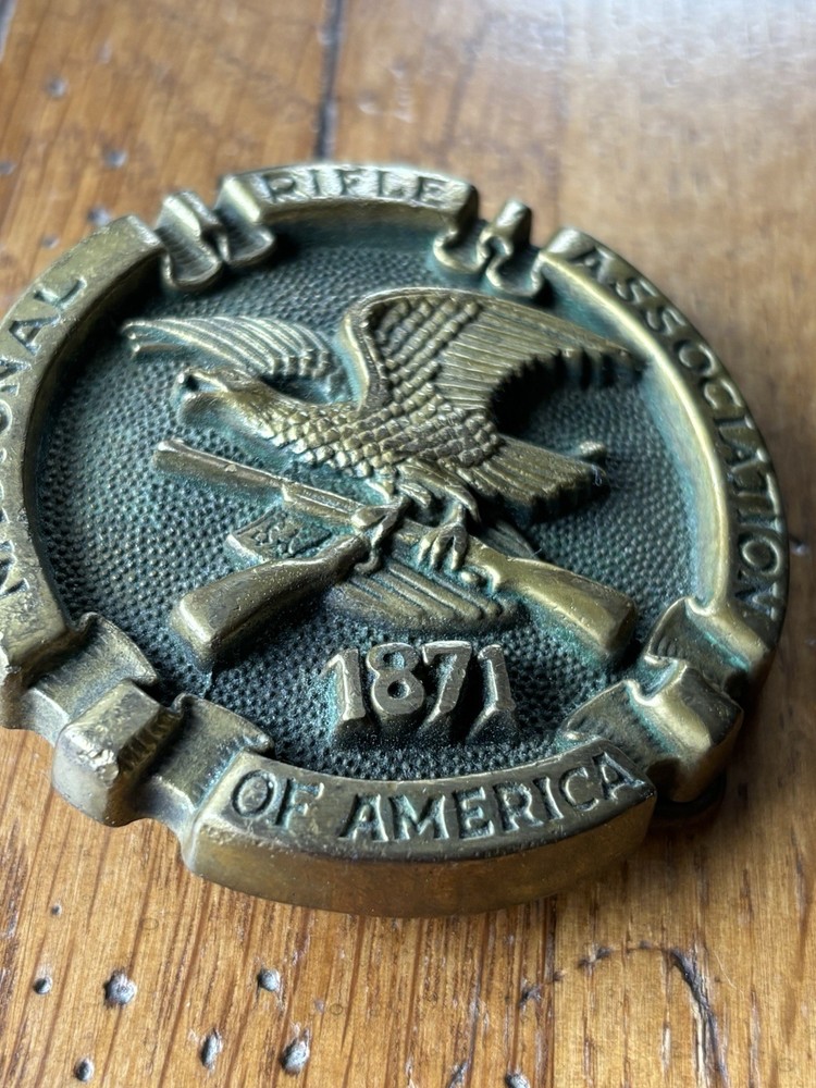 1978 Brass Belt Buckle NRA National Rifle Association Of America 1871