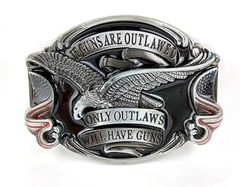 If Guns Are Outlawed Only Outlaws Will Have Guns Belt Buckle