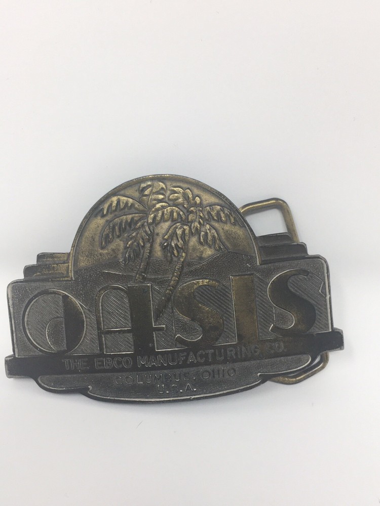 Vintage Oasis Belt Buckle Ebco Manufacturing Co. Columbus Ohio Lewis Buckles