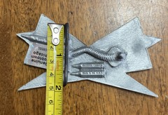 SHOOTING STARS PEWTER & ENAMEL BELT BUCKLE MOBTOWN US MADE