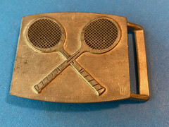 Vintage Tennis racket Pickleball Belt Buckle
