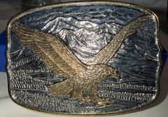 200th Anniversary American Eagle Fine Silver/Gold Belt Buckle