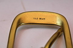 Solid Cast Brass Belt Buckle Tongue Pin STAMPED Fits 1.5&Prime; Belt
