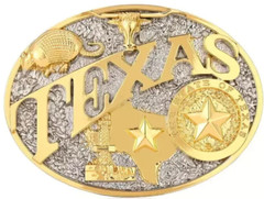 Texas Belt Buckle w/Star, Oil Rig, Longhorn and More American Western Cowboy