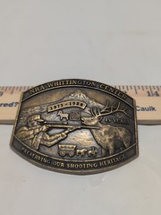 NRA Whittington Center 15 Years 1973-1988 Bronze Belt Buckle Hunting Shooting