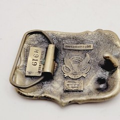 Vintage Country Music Belt Buckle Western Guitar Banjo Fiddle 1982 Heavy
