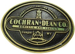 Cochran-Dean Belt Buckle Drilling Services Casper Wyoming DynaBuckle Bronze