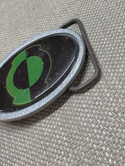 Green Lantern Belt Buckle Green Black Metal Round 3&Prime; in size