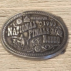 Choice Hesston Belt Buckle – Miniature Collection Buckle – National Finals Rodeo