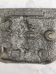 Vintage 1991 C & J Inc Plumber Color Belt Buckle – Missing Belt Loop