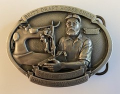Rare Belt Buckle – 2002 21st Anniversary Britt Iowa Draft Horse Show #ed of 250