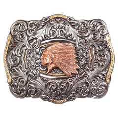 Crumrine Indian Head Boxed Buckle C10152
