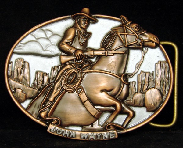 WB01187 *NOS* 2010 BRADFORD EXCHANGE **JOHN WAYNE – MONUMENT VALLEY** BUCKLE