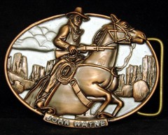 WB01187 *NOS* 2010 BRADFORD EXCHANGE **JOHN WAYNE – MONUMENT VALLEY** BUCKLE