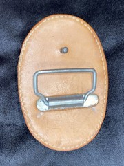 Vintage embossed @ 3×4” Western cowhide “alligator” buckle With Hornback Bumps