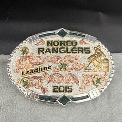 Vintage Western Buckle Norco Rangers Headline 2015 Signed Dale Chavez