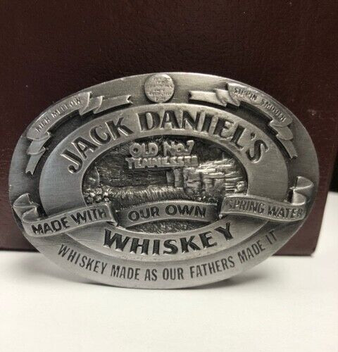 Jack Daniels Old No. 7 Pewter Belt Buckle 1989