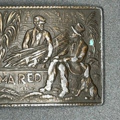 Vintage Panama Red Brand Belt Buckle Capt Hawks Sky Patrol Novelty Co 1970s