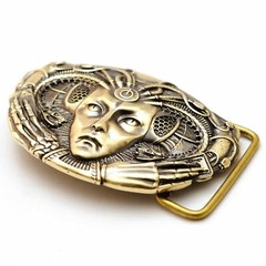 Medusa Gorgon 2.0 belt buckle, Medusa Gorgon solid brass belt buckle