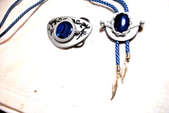 Western Belt Buckle and Bolo Tie Set
