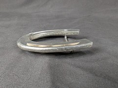 Vintage Horseshoe Belt Buckle Western Style Cast Metal Rustic Accessory Good