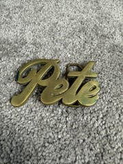 Pete 4061 Solid Brass Taiwan Belt Buckle Approx 3.375 In x 2 In for 1.75 Width