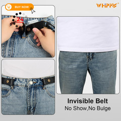 WHIPPY 2 Pack Buckle Free Comfortable Large Size: 32&Prime;-48&Prime;, A-black/Coffee
