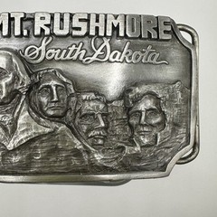 VTG Siskiyou Mt Rushmore Belt Buckle Presidents National Landmark 1987