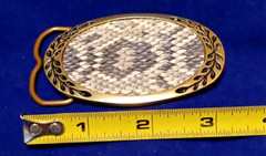 Real Eastern Rattlesnake Insert Belt Buckle made in USA