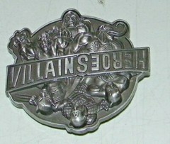 2009 MARVEL Comic HEROES VS VILLAINS Brass BELT BUCKLE Nickel Silver Color E.C.