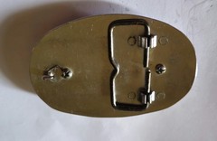 Vintage 1776-1976 D Eisenhower Bicentennial Dollar Coin Belt Buckle Two-Tone 3.7