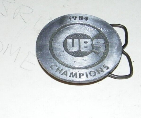 Chicago Cubs Champion 1984 Belt Buckle MLB Baseball Vintage Dy-Chem Utica, IN.