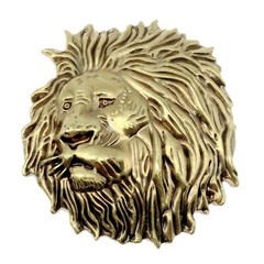 Lion Belt Buckle Western Cowboy Native American Motorcyclist (HLN-04-G)