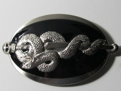Oval Shape Sliver Snake Sword belt buckle