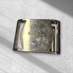 BELT BUCKLES LOT OF 3 VERSACE, FERRAGAMO, AND LACOSTE ITALY