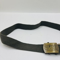 G.I. Joe Olive Canvas Web Belt Military Brass Buckle A Real American Hero