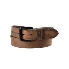 ARIAT Men&rsquo;s Perforated Leather Belt, Roller Buckle, Brown, 36 36, Brown