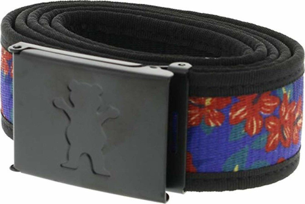 New Grizzly Griptape Co Tropical Black Tie Dye Clamp Mens Skate Belts RBCK-172