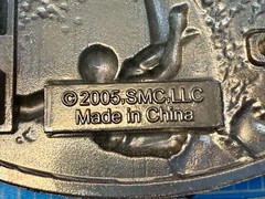 Surfing Surfers Crashing Ocean Wave NOS Silver Moon 2005 Mens Belt Buckle