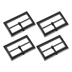 4Pcs Belt Buckle, 1.77&Prime; Single Prong Rectangle Buckles, Matte Black