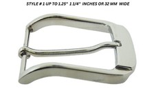 Pin Belt Buckles for Men&rsquo;s Fits 1.25″ inch 32 mm Jeans Belt Single Prong Silver