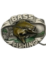 Siskiyou Bass Fishing Enamel & Metal Belt Buckle F-40
