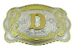 New Men Women Initial Letter A B C D G J K L M R S T W Belt Buckle Rodeo Western
