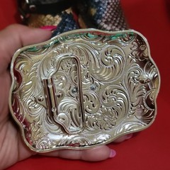 Four Aces Western Belt Buckle Cowboy Rodeo Jeans Buckle Silver-tone