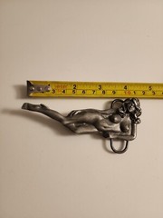 Belt Buckle Rare Vtg 1979 Erotica Nude Female Capt Hawks Sky Patrol & Novelty