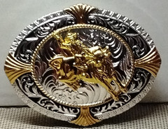 BULL RIDING COWBOY Western Belt Buckle Hebilla Vaquera