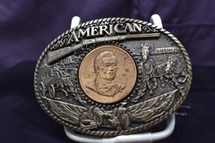 RAINY MOUNTAIN DESIGNS ADM JOHN WAYNE AN AMERICAN SOLID BRASS SUPER RARE »SAMPLE »