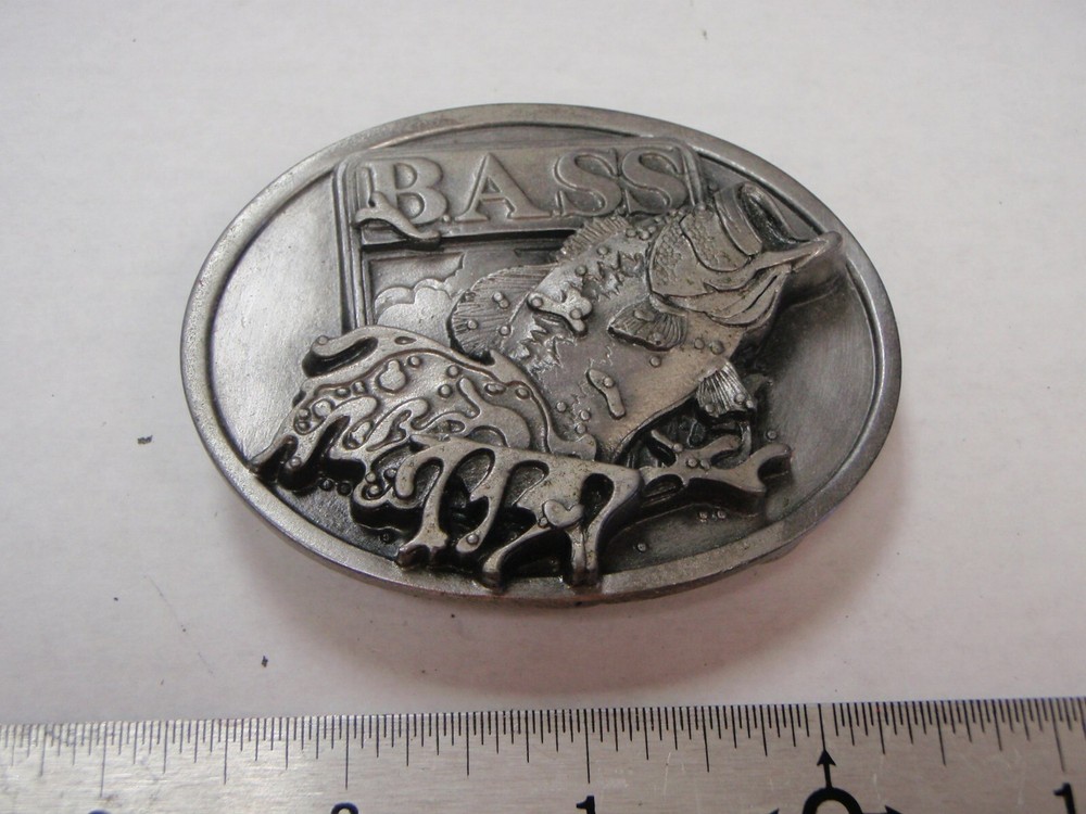 Bass Anglers Sportsman Society Belt Buckle Made in U.S.A. MINT B.A.S.S.